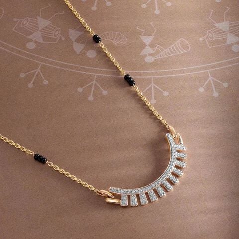 Radiant Arc 14 Kt Gold and Diamond Mangalsutra