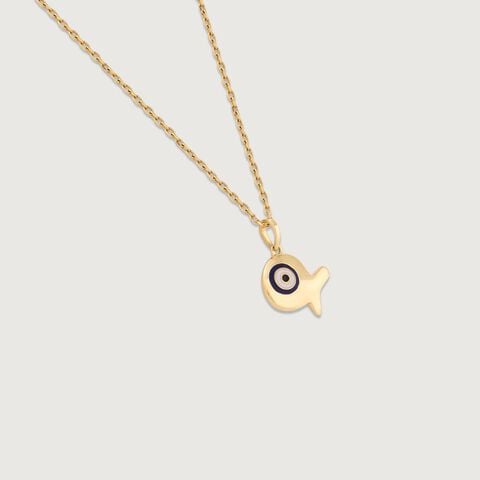 Happy Fish Gold Pendant