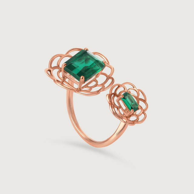 14KT Rose Gold Emerald Isle Finger Ring,,hi-res view 4
