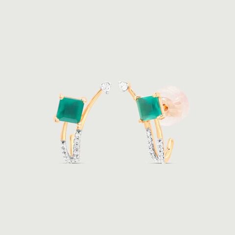 Chic Spark Diamond Hoop Earrings