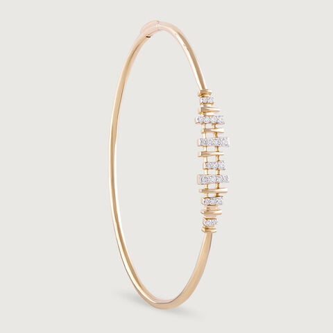 Luminous Connect Gold & Diamond Bangle