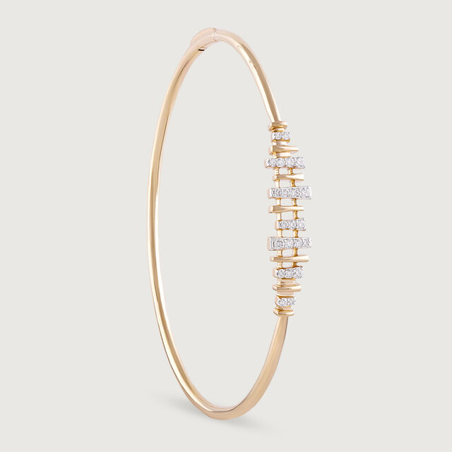 Luminous Connect Gold & Diamond Bangle,,hi-res image number null