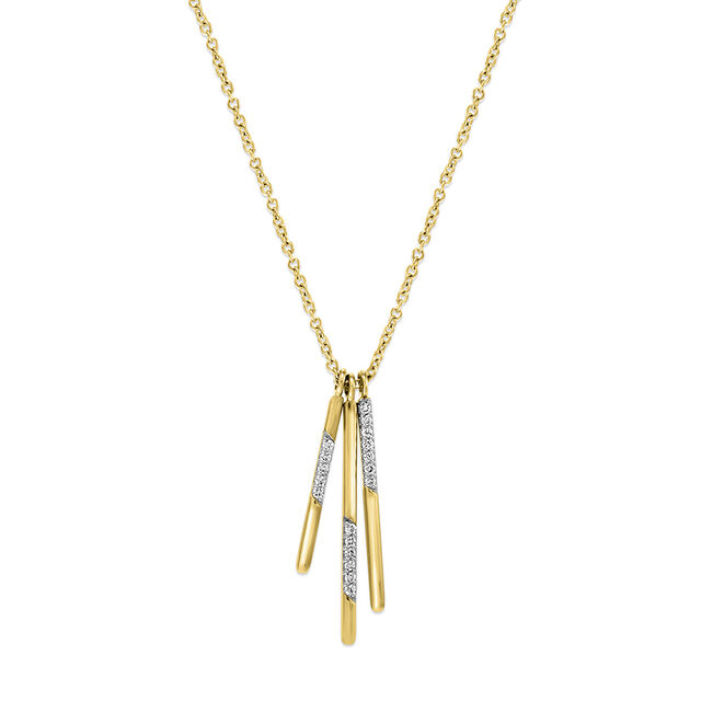 14 KT Yellow Gold Geometric Pendant,,hi-res view 1