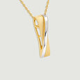 Sculpted Contrasting Gold Pendant,,hi-res view 4
