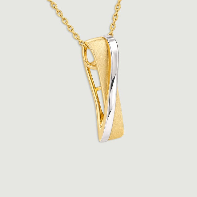 Sculpted Contrasting Gold Pendant,,hi-res image number null