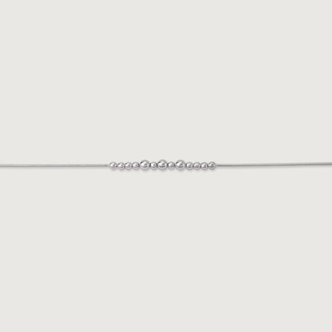 Bead Bomb Single Silver Anklet