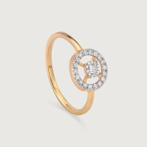 Eclat Floral 18KT Gold & Diamond Ring
