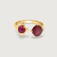 Crimson Clinks  14KT Ruby Finger Ring,,hi-res view 4