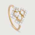 Lippan Reflection Gold & Diamond Finger Ring,,hi-res view 3