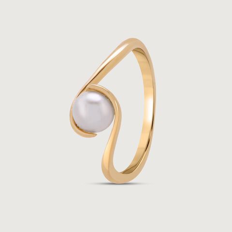 Wave Glow Pearl Ring