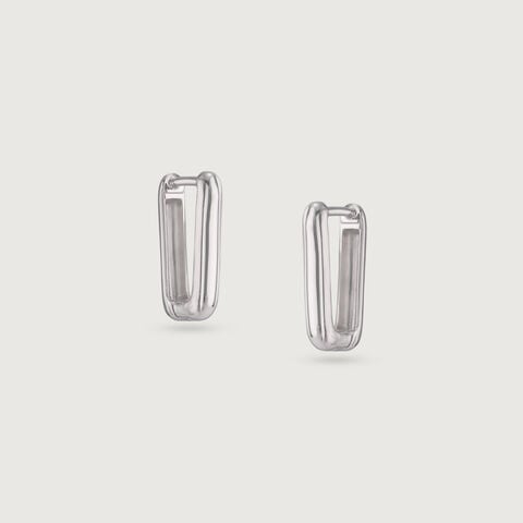 Sleek Chunky Silver Earrings
