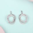 Twinkling Orbit Silver Stud Earrings,,hi-res view 1