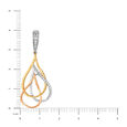 14kt Yellow Gold Diamond Drop Earrings with Teardrop Design,,hi-res view 3