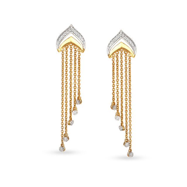 14kt Rose Gold Be in the Spotlight with Diamond Drop Earrings,,hi-res view 1