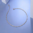 Sleek Loop Silver Anklet,,hi-res view 1