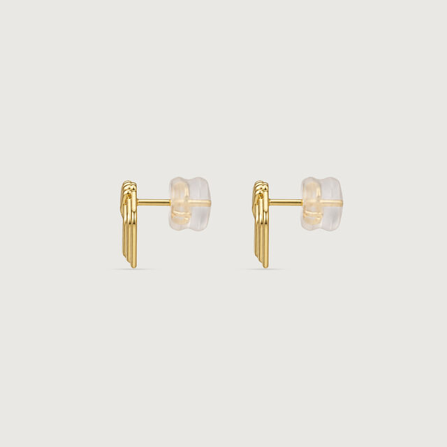 Layered Rhythm Gold Stud Earrings,,hi-res image number null