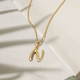 Letter Perfect 'N' Gold Pendant,,hi-res view 1