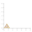 14KT Yellow & Rose Gold Stud Earrings with Triangle Design,,hi-res view 4