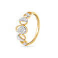14KT Yellow Gold Oval Rhapsody Diamond Finger Ring,,hi-res view 3