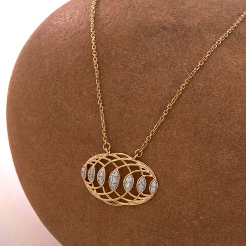 Interwoven Rhythm Diamond Necklace
