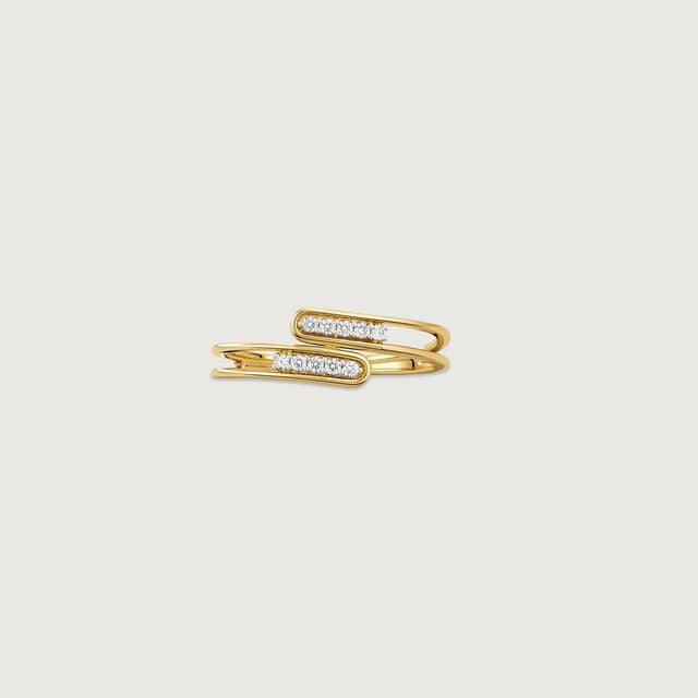 Balanced Crossover Diamond Ring,,hi-res image number null