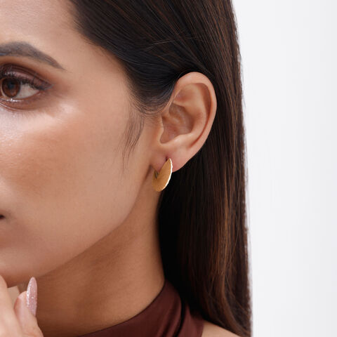 Radiant Arc Gold Hoop Earrings