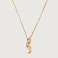 Whispering Gale 14 Kt Gold & Diamond Pendant with Chain,,hi-res view 3