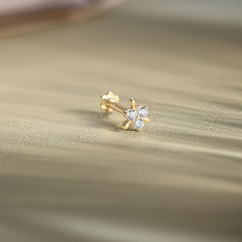 Twinkle Bloom Diamond Nose Pin