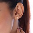 Cheeky Sleek Gold Earrings,,hi-res view 2