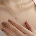 Linear Glow Diamond Necklace,,hi-res view 2