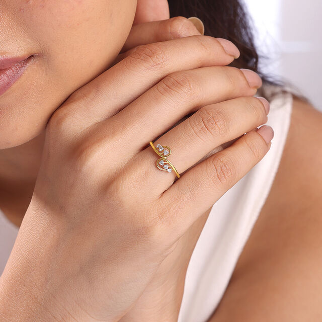 Infinity Grace Gold & Diamond Finger Ring,,hi-res image number null