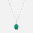 Green Abyss Silver Necklace,,hi-res view 3