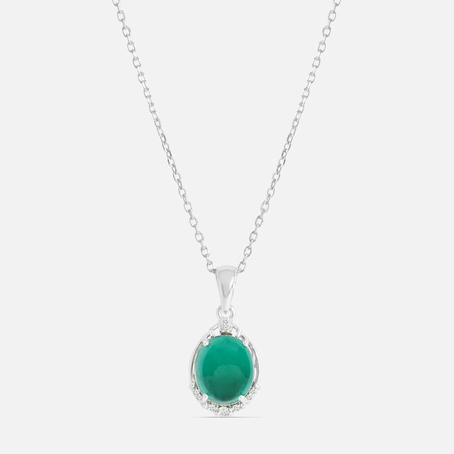 Green Abyss Silver Necklace,,hi-res image number null