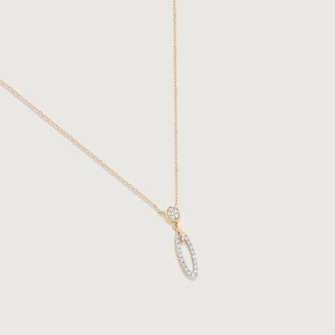 Halo Drift Diamond Necklace