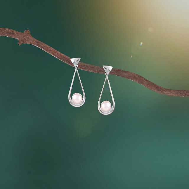 Graceful Glow Pearl Drop Earrings,,hi-res image number null
