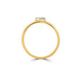 14KT Yellow Gold Azure Blue Topaz And Diamond Finger Ring,,hi-res view 4