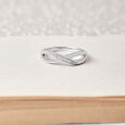 Sparkling Infinity Silver Finger Ring,,hi-res view 1