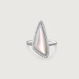 Mother of Pearl Abstract Silver Ring,,hi-res view 3