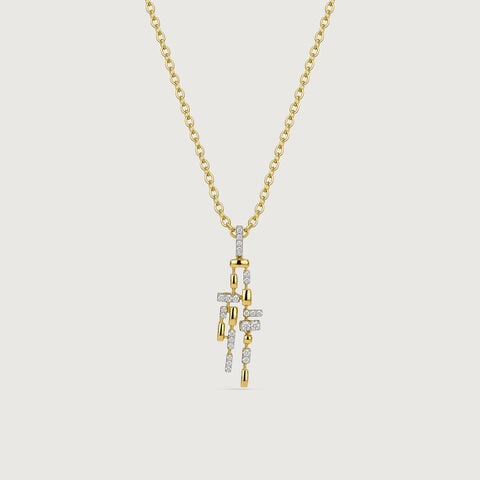 Linear Rhythm Diamond Pendant