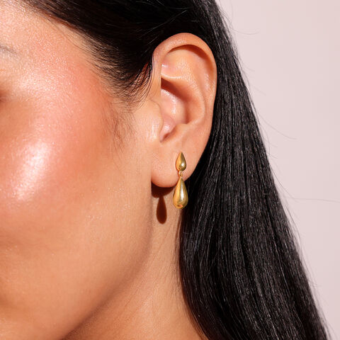 Fluid Grace Gold Drop Earrings