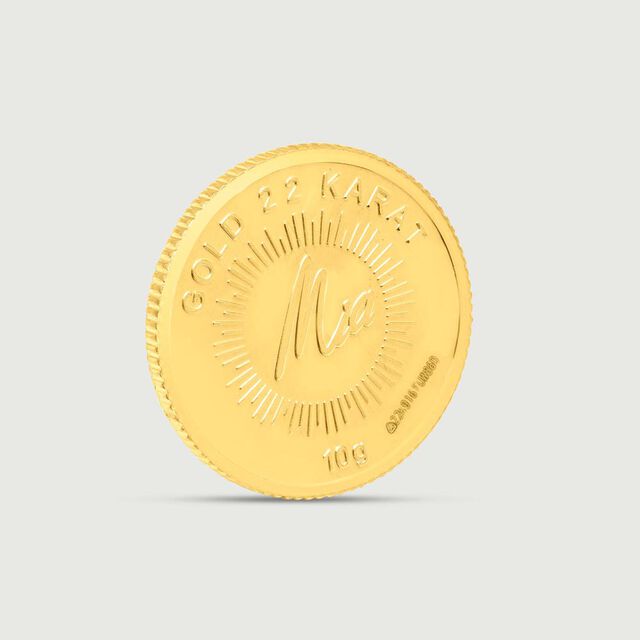 10 GM 22 Karat Stunning Lotus Gold  Coin,,hi-res image number null