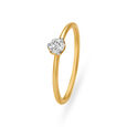 14KT Yellow Gold Finger Ring With Solitaire,,hi-res view 1
