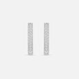 Modern Glitter Silver Stud Earrings,,hi-res view 3