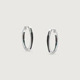Vibrant Textured Opal Silver Hoop Earrings,,hi-res view 3
