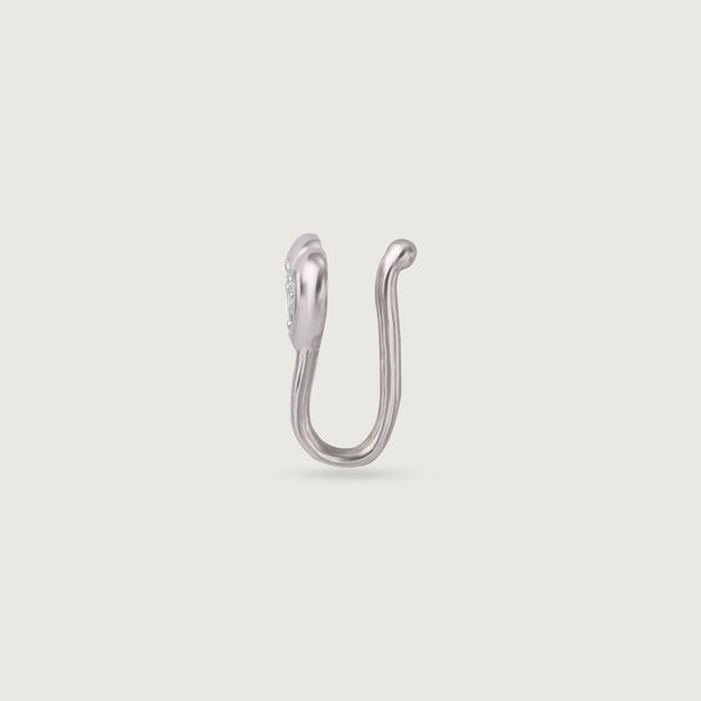 Playful Heart Silver Nose Pin,,hi-res image number null