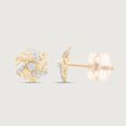 Hexagon Gleam Diamond Earrings,,hi-res view 3