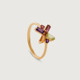 Colourful Statement Pink Tourmaline & Gold Finger Ring,,hi-res view 3