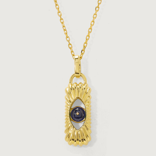 Radiant Elegance 18KT Chain Blue Sapphire Pendant with chain,,hi-res image number null