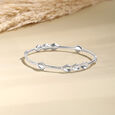 Drizzle Glint Silver Bangle,,hi-res view 1