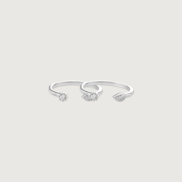 Nature Bloom Silver Toe Rings,,hi-res image number null